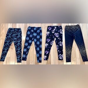 WOMENS LEGGINGS SIZE LARGE 4 TOTAL PAIR Patterned Leggings